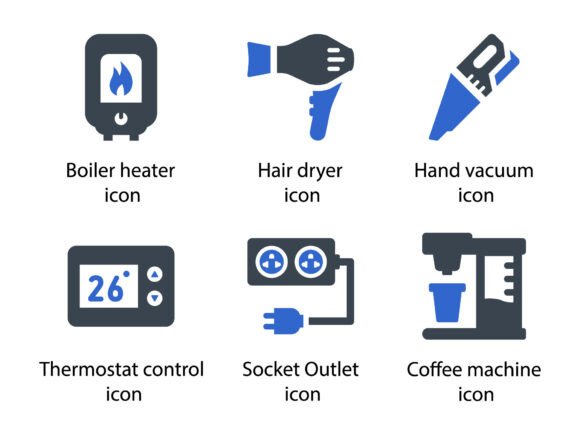 Appliances Icon Set 2: Design Flexibility