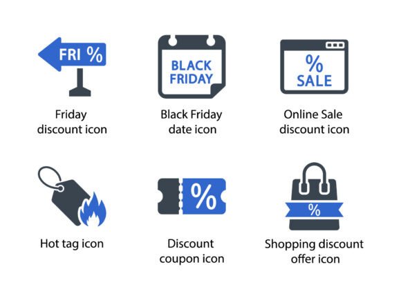 Black Friday Icon Set 6: A Must-Have for Designers and Marketers