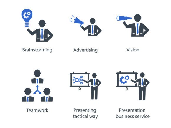 Business Management Icon Set 9: Elegant Design for Every Project