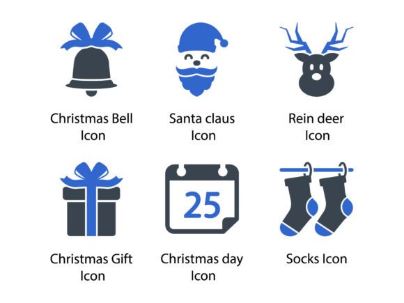 Christmas Icon Set 1 – Festive Design Tools