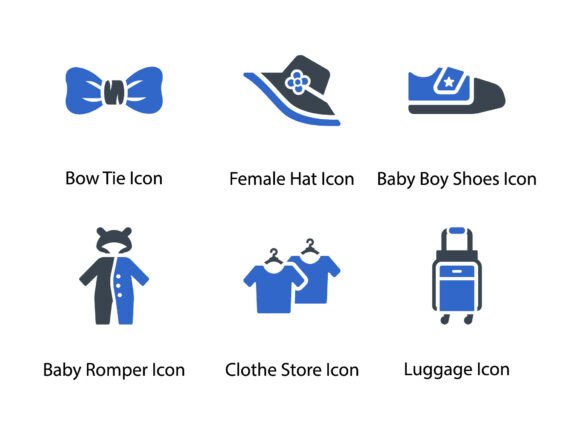 Clothes Fashion Icon Set 10
