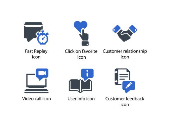 Customer Support Icon Set 4: A Design Essential for Modern Communication