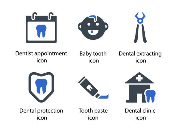 Dental Care Icon Set 3: A Versatile Tool for Designers and Professionals